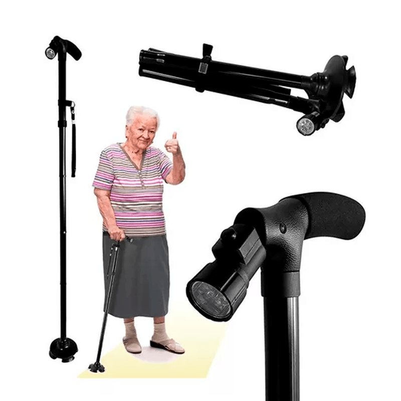 BASTON RETRÁCTIL CON LINTERNA