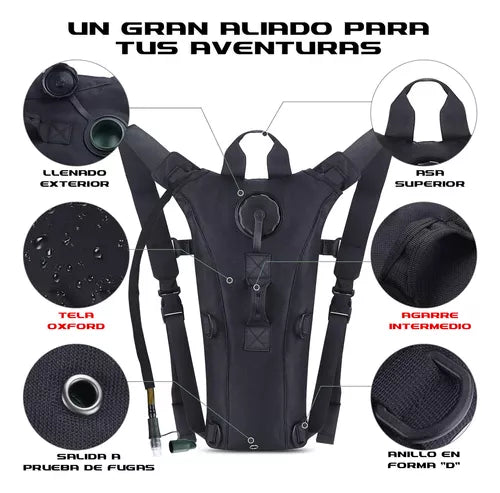 Mochila táctica de hidratación (supervivencia al límite)
