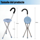 BASTÓN ASIENTO PLEGABLE MULTIFUNCIONAL